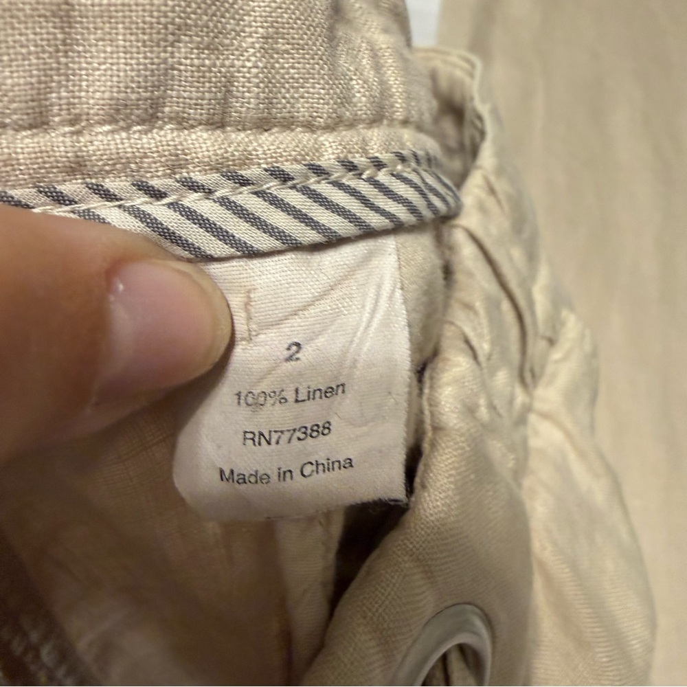 J. Crew Beige Linen Drawstring Joggers - Picture 3 of 8